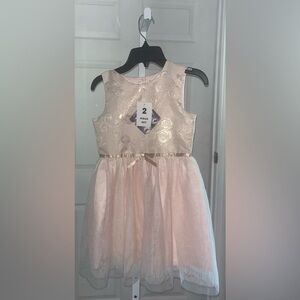 Formal Dress blush / Gold sparkle dust